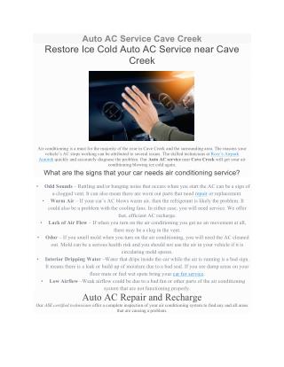 Auto AC Service Cave Creek