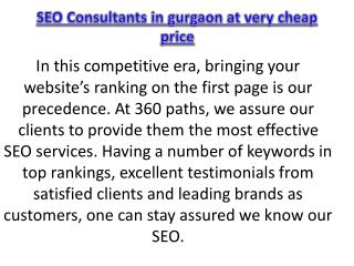 SEO Consultants in gurgaon at very cheap price