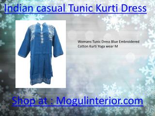 Indian casual Tunic Kurti Dress by mogulinterior