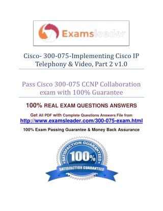 Cisco 300-075 Question Answer