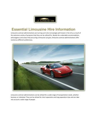 Limousine hire