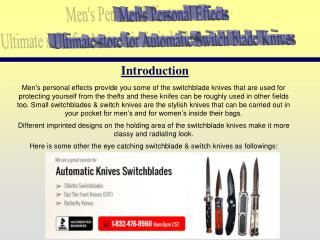 Ultimate store for Automatic Switch blade Knives