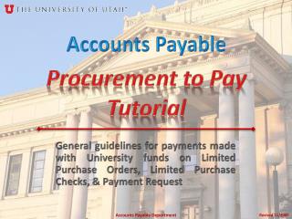 Procurement to Pay Tutorial