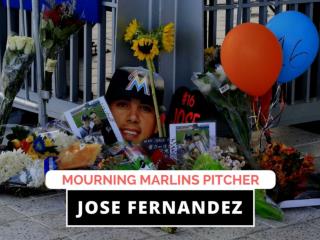 Mourning Marlins pitcher Jose Fernandez