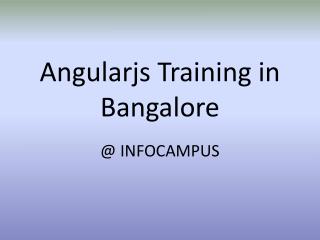 Angularjs course in Bangalore