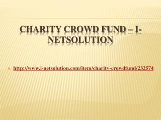 Charity Crowd Fund – i-Netsolution