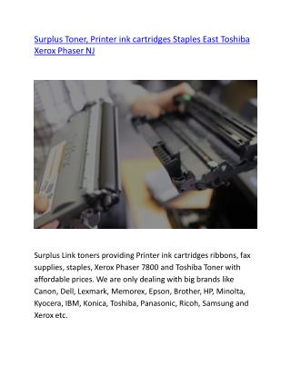 Surplus Toner, Printer ink cartridges Staples East Toshiba Xerox Phaser NJ