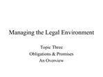 Managing the Legal Environment