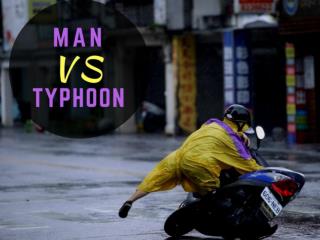 Man vs. typhoon