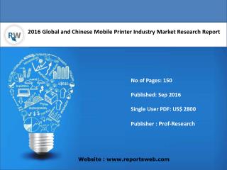 Mobile Printer Market Trends and 2016 Forecast