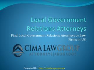 Find Local Government Relations Lawyers or Law Firms