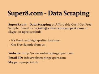 Super8.com - Data Scraping