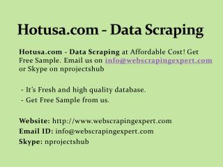 Hotusa.com - Data Scraping