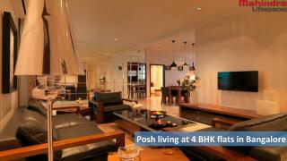 Posh living at 4 BHK flats in Bangalore