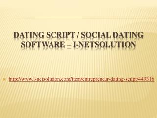 Dating Script / Social Dating Software – i-Netsolution