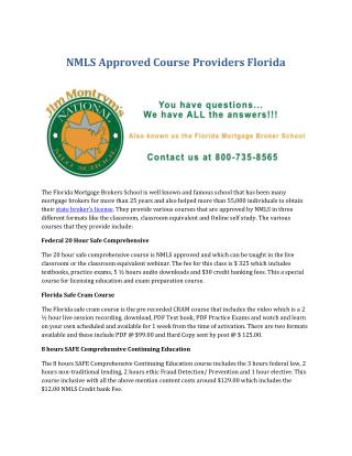 NMLS Approved Course Providers Florida