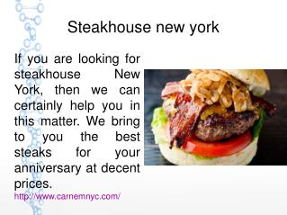 Steakhouse new york