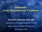 Dementia: Early Detection and Treatment