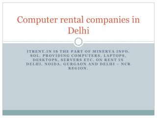 Best Computer rental companies in Delhi