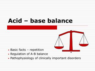 Acid – base balance