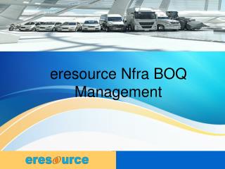 eresource Nfra BOQ Management