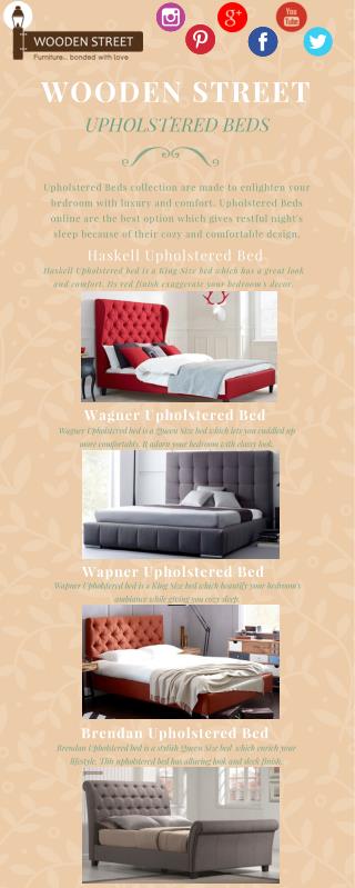 Upholstered Beds - Get latest Upholstered Beds online @ Wooden Street