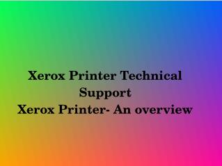 Xerox Printer Technical Support