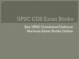 UPSC CDS Exam Books Online