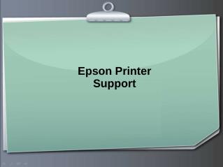 Epson Printer Support