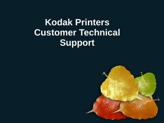 Kodak Printers Customer Technical Support