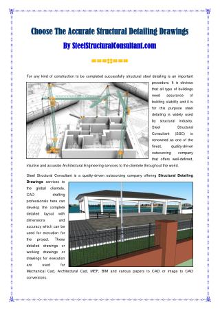 Structural Detailing Drawings