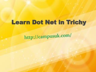 Campusuk Provide Dot Net Course In Trichy