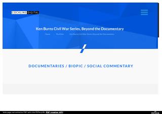 Ken Burns Civil War Series, Beyond the Documentary - Washington DC Video Production
