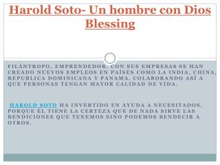 Harold Soto- Un hombre con Dios Blessing