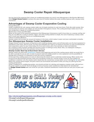 Swamp Cooler Repair Albuquerque