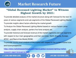 Global Recessed Lighting Market Research Report - Forecast to 2021