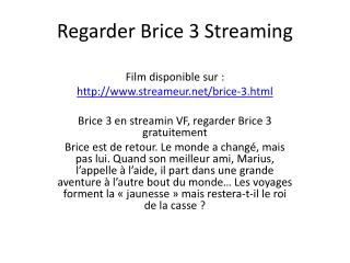 Regarder Brice 3 Streaming