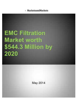 EMC Filtration Market worth $544.3 Million by 2020