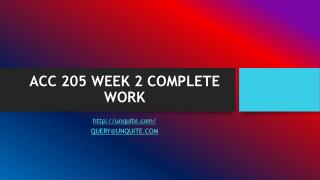 ACC 205 WEEK 2 COMPLETE WORK