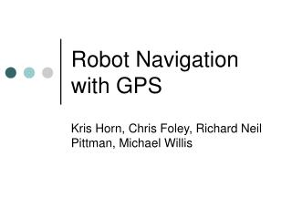 Robot Navigation with GPS