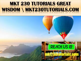 MKT 230 TUTORIALS Great Wisdom \ mkt230tutorials.com