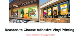 Reasons to Choose Adhesive Vinyl Printing