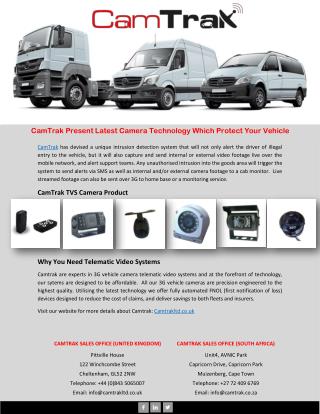 CamTrak Present Latest Camera Technology Which Protect Your Vehicle