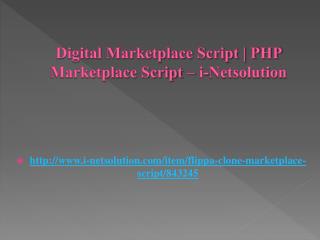 Digital Marketplace Script | PHP Marketplace Script – i-Netsolution