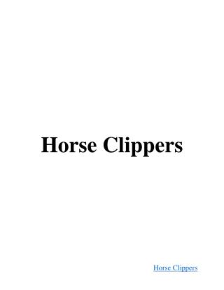 Horse Clippers