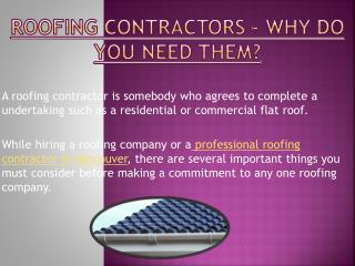 Importance of Hiring a Professional Roofing Contractor