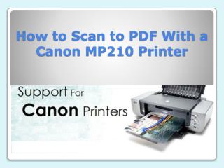 How to Scan to PDF With a Canon MP210 Printer