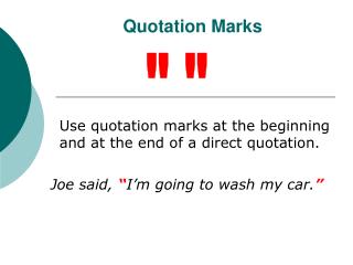 PPT - Quotation Marks PowerPoint Presentation, free download - ID:741729