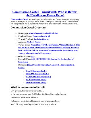 Commission Cartel review demo-- Commission Cartel FREE bonus