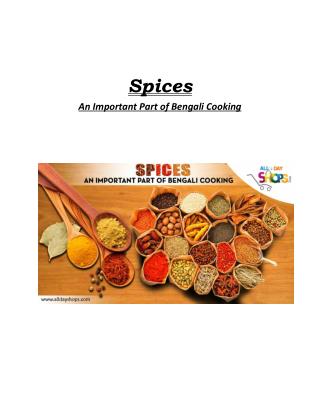 Spices : An Important Part of Bengali Cooking